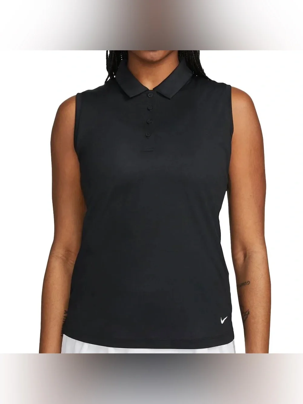 Nike Black Women’s Sleeveless Polo Tank Top Dri-Fit Victory Golf DH2312-010